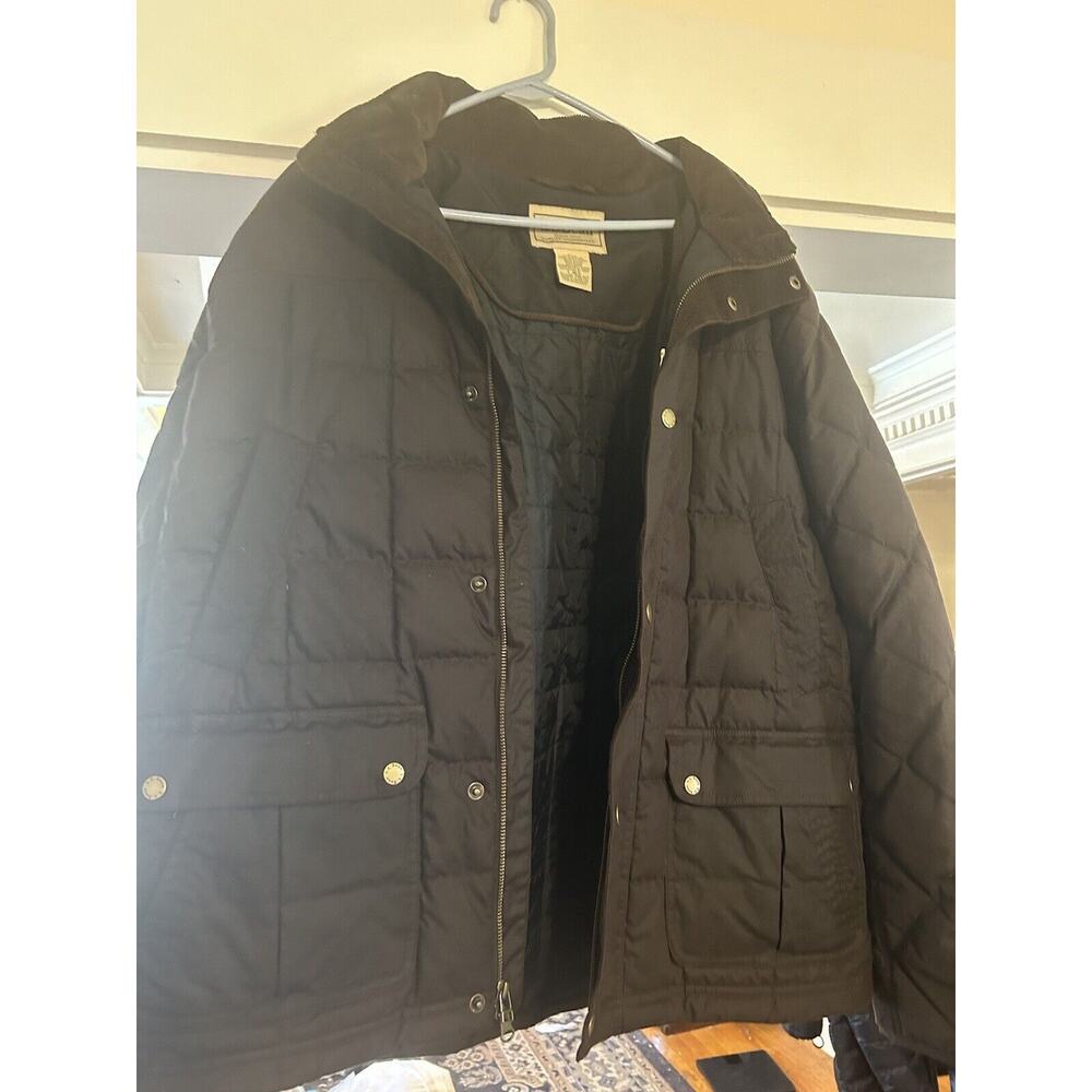VINTAGE L.L. Brown Square Patter Comfy Winter Jacket Unisex Size Large 296112